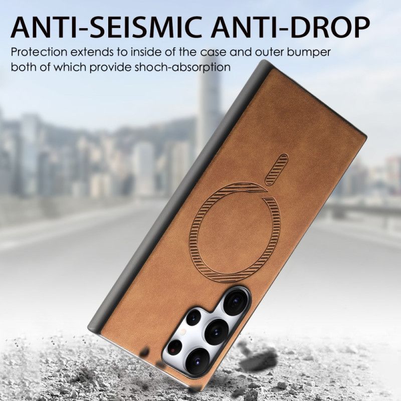 Cover Samsung Galaxy S25 Ultra 5g Telefon Etui Kompatibel Med Vintage Magsafe