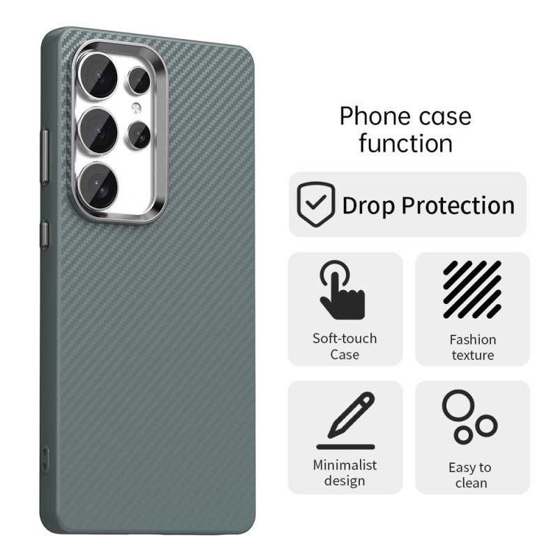 Cover Samsung Galaxy S25 Ultra 5g Telefon Etui Kulfibertekstur