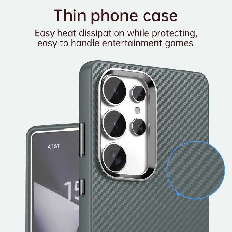 Cover Samsung Galaxy S25 Ultra 5g Telefon Etui Kulfibertekstur