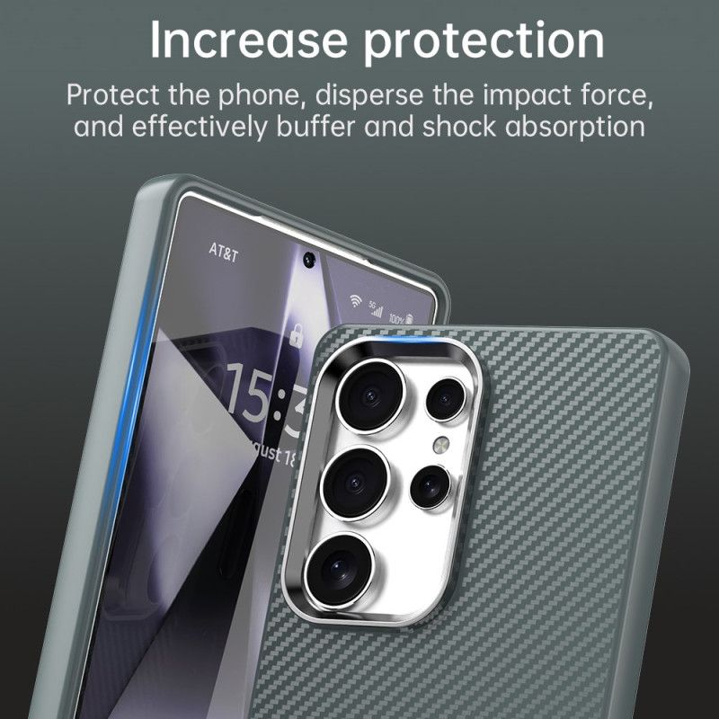 Cover Samsung Galaxy S25 Ultra 5g Telefon Etui Kulfibertekstur