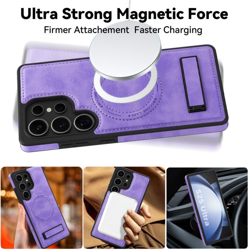 Cover Samsung Galaxy S25 Ultra 5g Telefon Etui Lædereffekt Kompatibel Med Magsafe