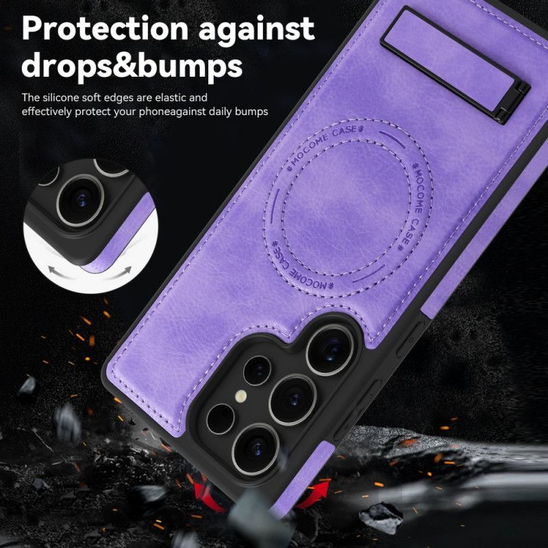 Cover Samsung Galaxy S25 Ultra 5g Telefon Etui Lædereffekt Kompatibel Med Magsafe