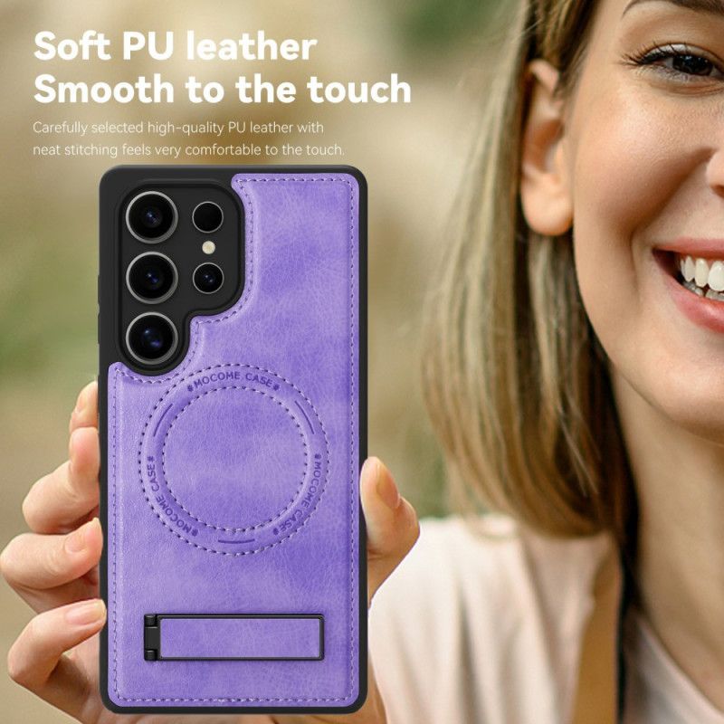 Cover Samsung Galaxy S25 Ultra 5g Telefon Etui Lædereffekt Kompatibel Med Magsafe