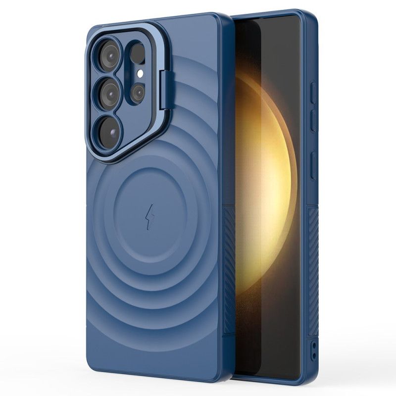 Cover Samsung Galaxy S25 Ultra 5g Telefon Etui Magsafe-kompatibel Bølget Design Med Stativ