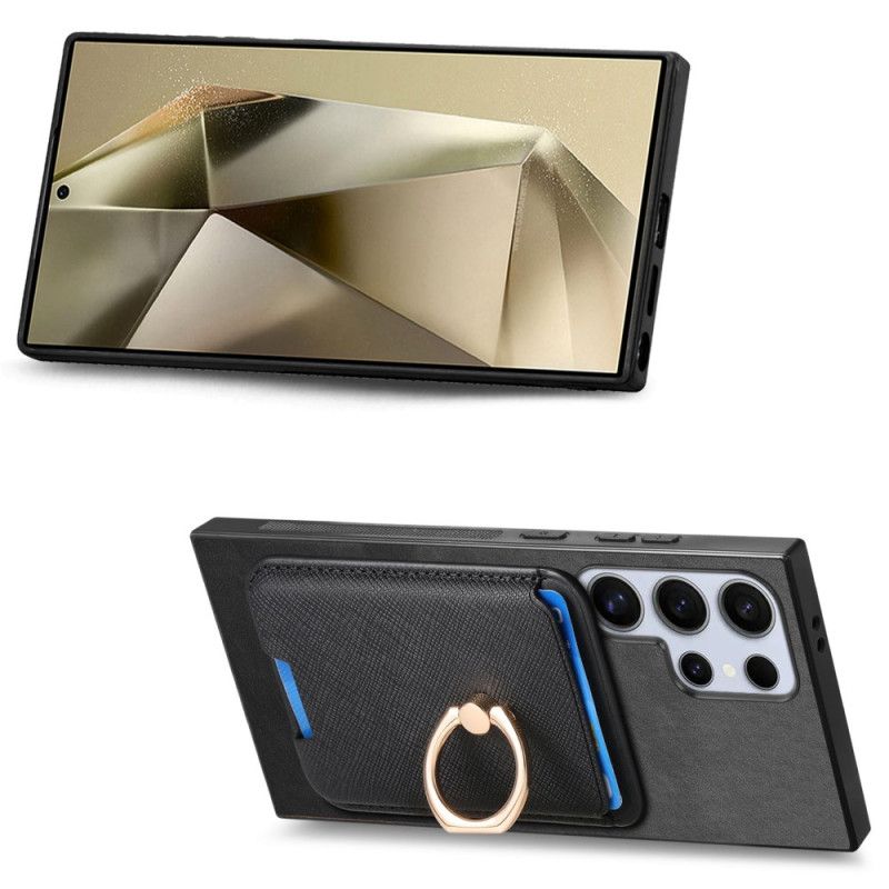 Cover Til Samsung Galaxy S25 Ultra 5g Aftagelig Magnetisk Kortholder Og -stativ