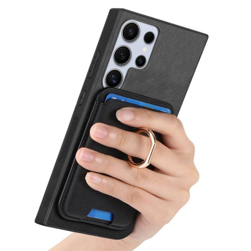 Cover Til Samsung Galaxy S25 Ultra 5g Aftagelig Magnetisk Kortholder Og -stativ