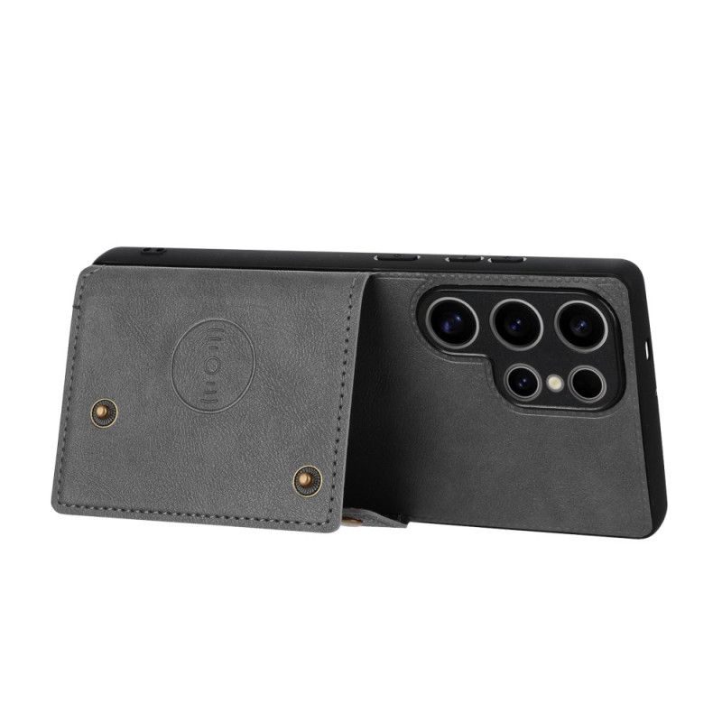 Cover Til Samsung Galaxy S25 Ultra 5g Kortholder I Retrostil