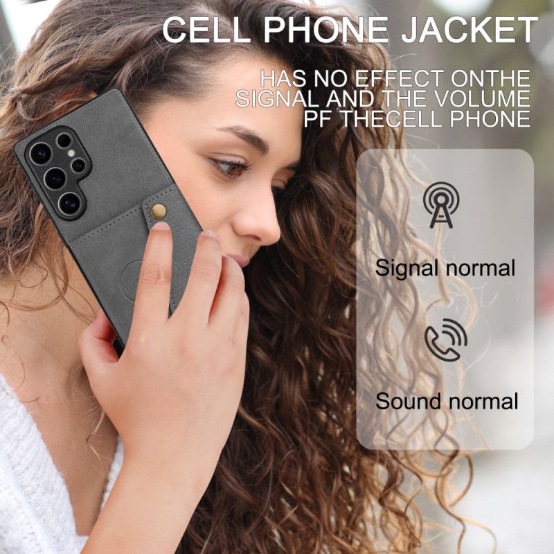 Cover Til Samsung Galaxy S25 Ultra 5g Kortholder I Retrostil