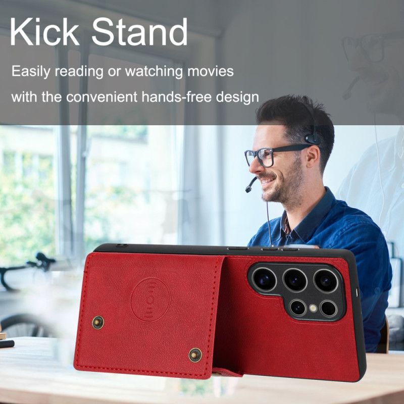 Cover Til Samsung Galaxy S25 Ultra 5g Kortholder I Retrostil