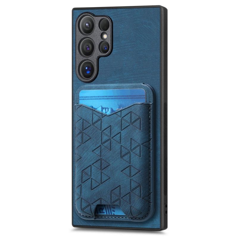 Cover Til Samsung Galaxy S25 Ultra 5g Kortholder Og -stativ Med Trykt Mønster