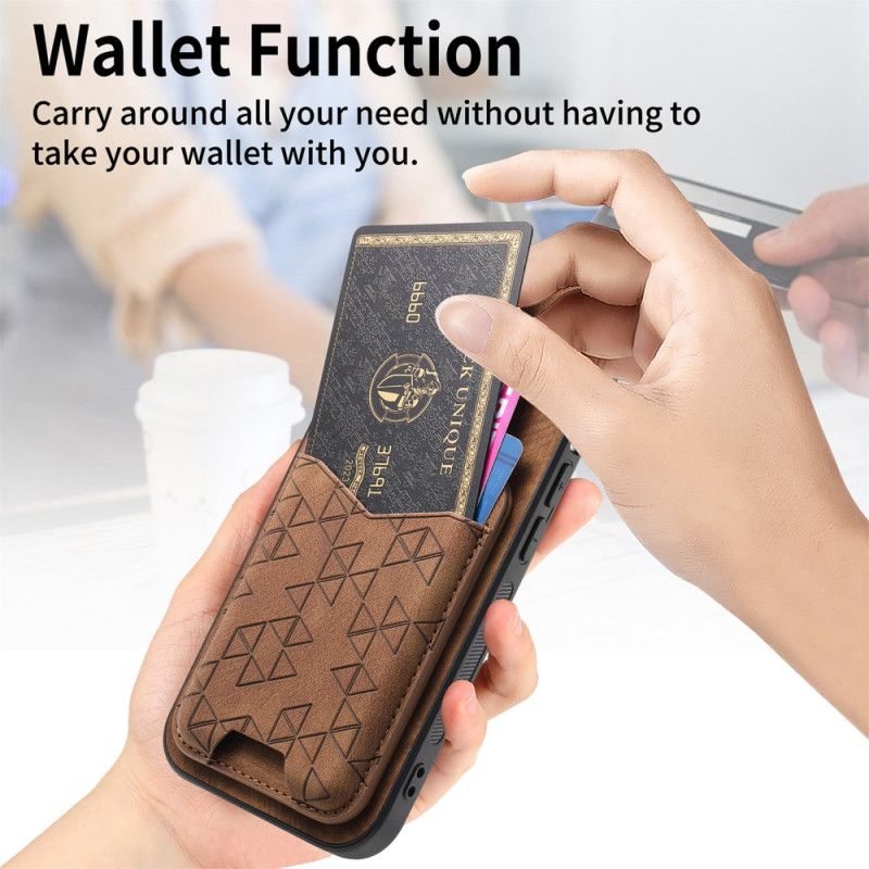 Cover Til Samsung Galaxy S25 Ultra 5g Kortholder Og -stativ Med Trykt Mønster