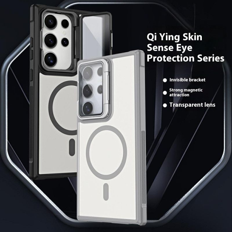 Cover Til Samsung Galaxy S25 Ultra 5g Magsafe-kompatibel Mat Anti-fingeraftryksdesign Med Stativ