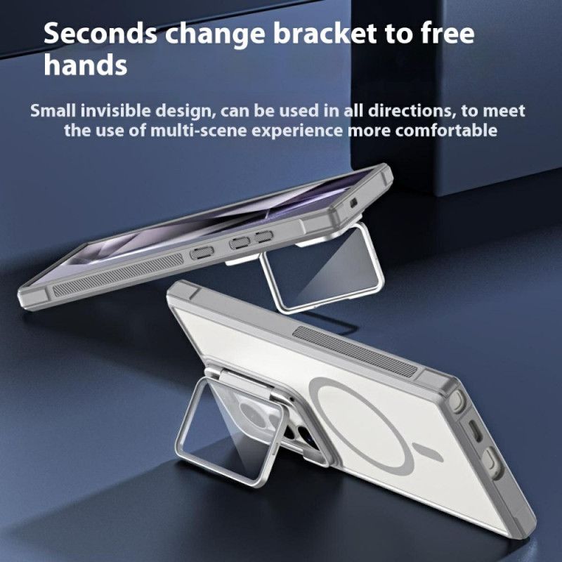 Cover Til Samsung Galaxy S25 Ultra 5g Magsafe-kompatibel Mat Anti-fingeraftryksdesign Med Stativ