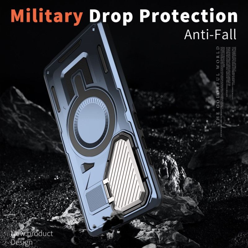 Cover Til Samsung Galaxy S25 Ultra 5g Metallisk Effekt Med Linsedæksel Og Stativ