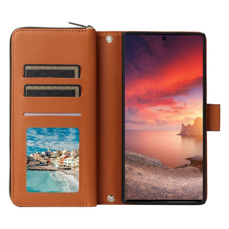 Flip Cover Samsung Galaxy S25 Ultra 5g 9 Kortlommer Med Rem