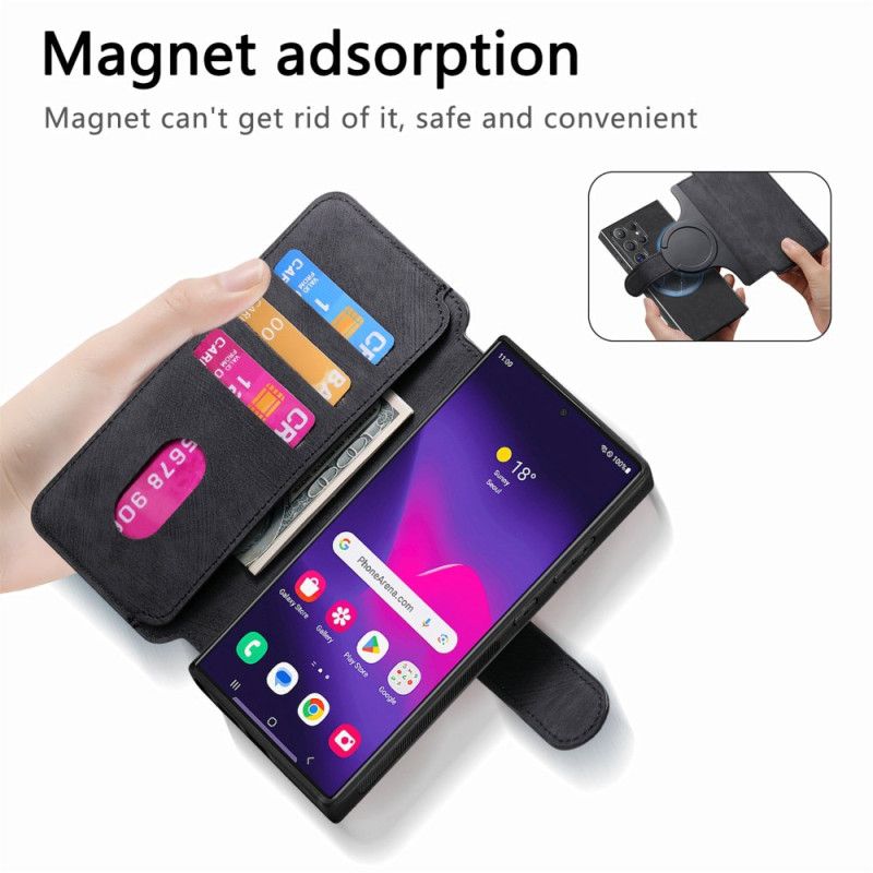 Flip Cover Samsung Galaxy S25 Ultra 5g Aftageligt Magnetisk Rfid Caseneo-etui