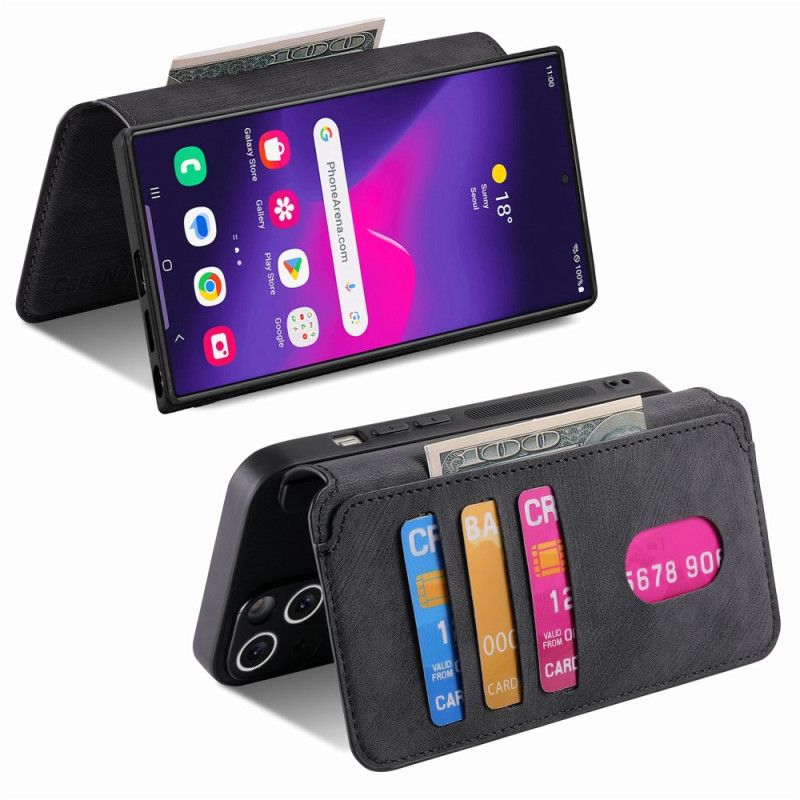 Flip Cover Samsung Galaxy S25 Ultra 5g Aftageligt Magnetisk Rfid Caseneo-etui