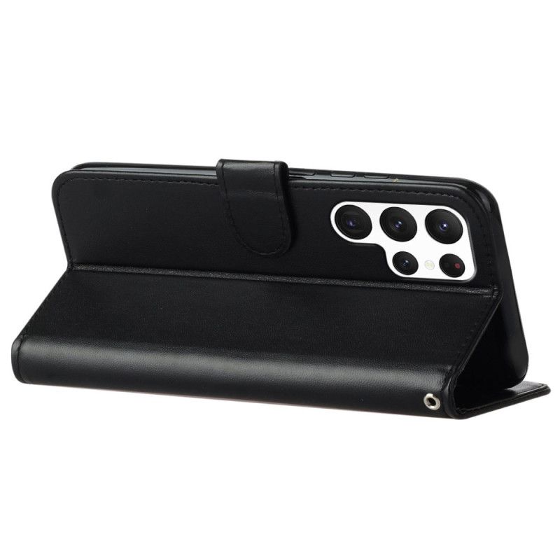 Flip Cover Samsung Galaxy S25 Ultra 5g Ensfarvet Kunstlæder