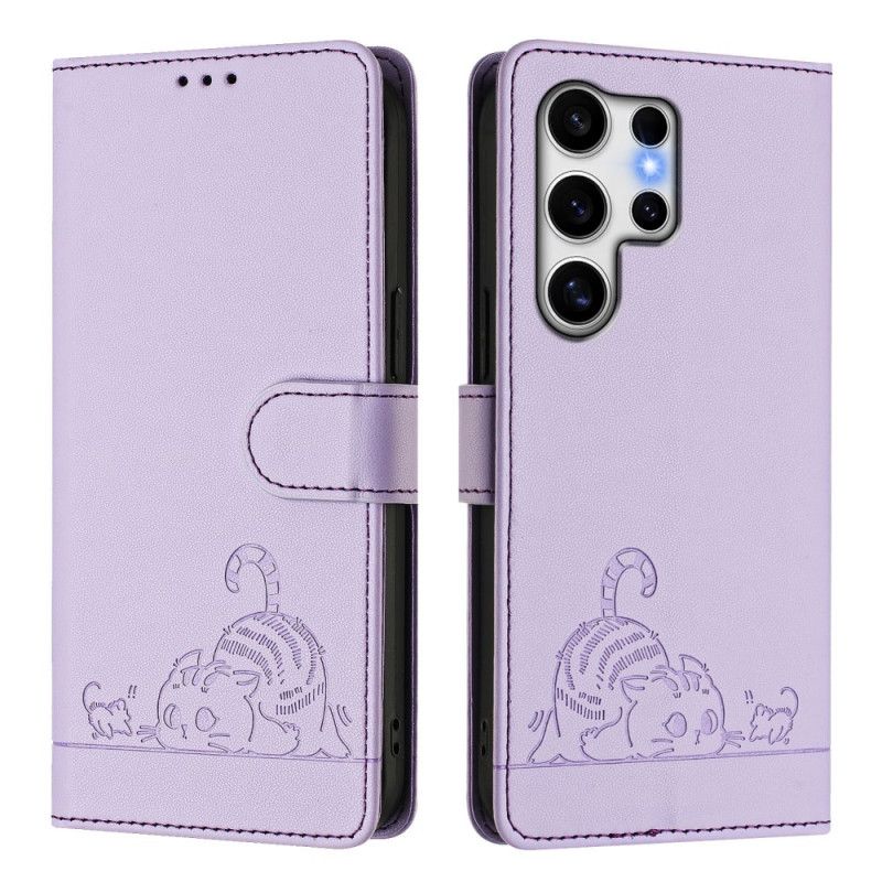 Flip Cover Samsung Galaxy S25 Ultra 5g Kattemotiv