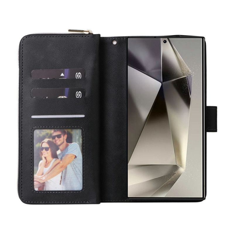 Flip Cover Samsung Galaxy S25 Ultra 5g Lynlås- Og Rempung