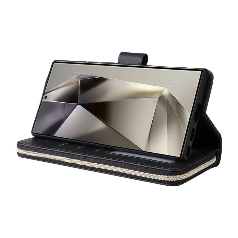 Flip Cover Samsung Galaxy S25 Ultra 5g Lynlås- Og Rempung