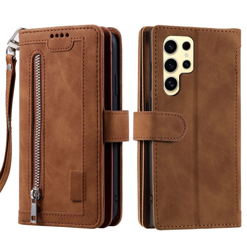 Flip Cover Samsung Galaxy S25 Ultra 5g Lynlås-pung