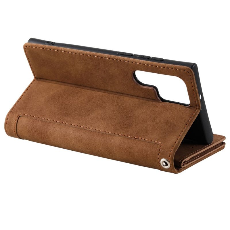 Flip Cover Samsung Galaxy S25 Ultra 5g Lynlås-pung