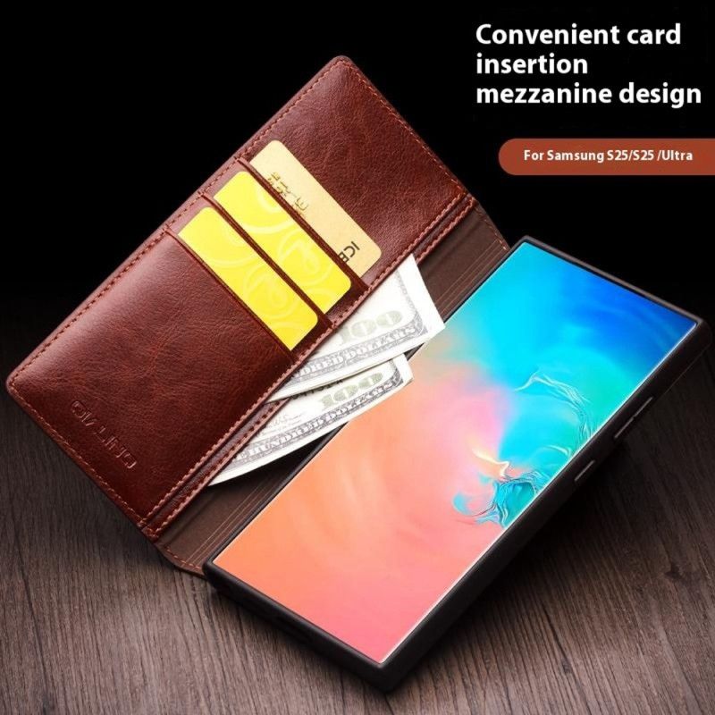 Flip Cover Samsung Galaxy S25 Ultra 5g Qialino-læder