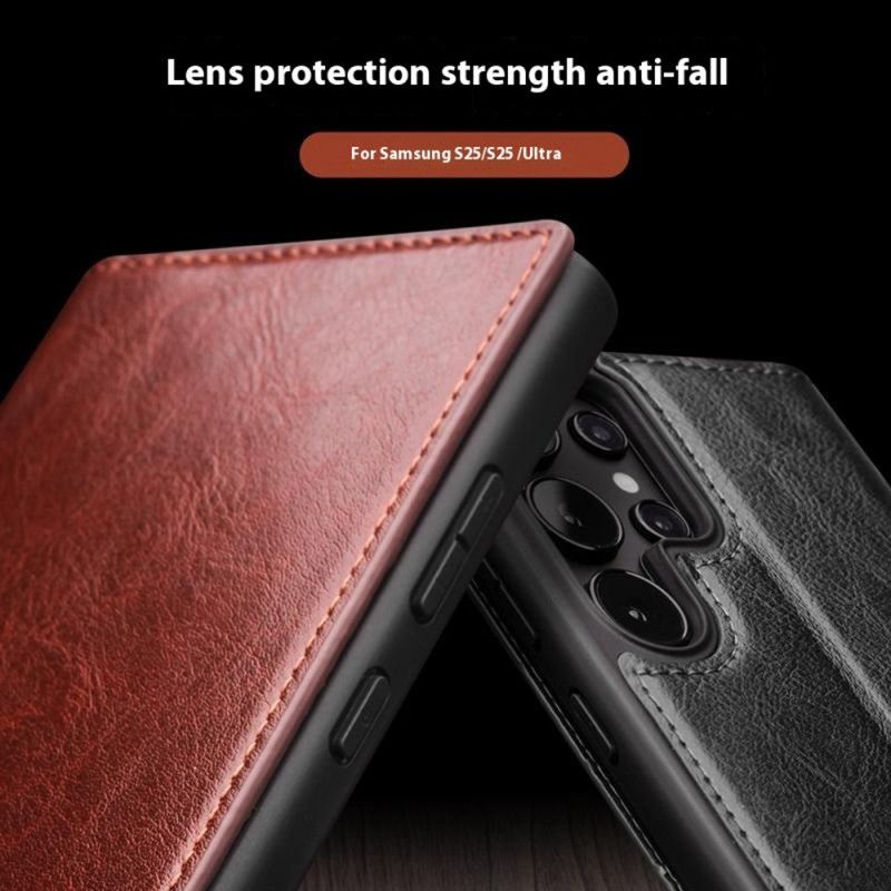 Flip Cover Samsung Galaxy S25 Ultra 5g Qialino-læder
