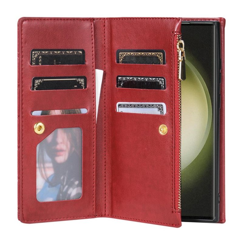 Flip Cover Samsung Galaxy S25 Ultra 5g Quiltet Pung Med Skulderrem