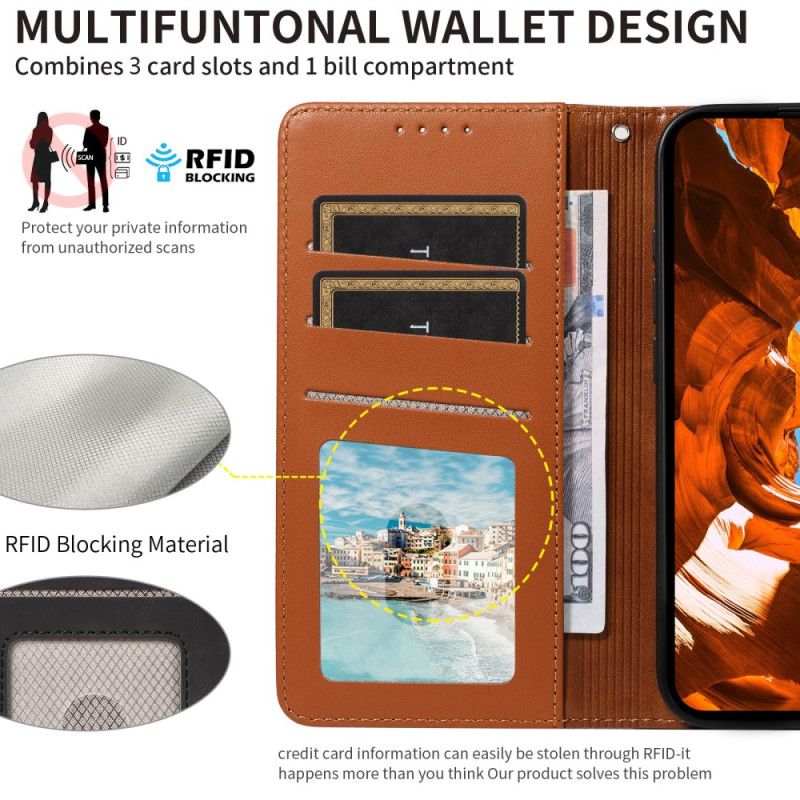 Flip Cover Samsung Galaxy S25 Ultra 5g Rfid Læderpung Med Rem