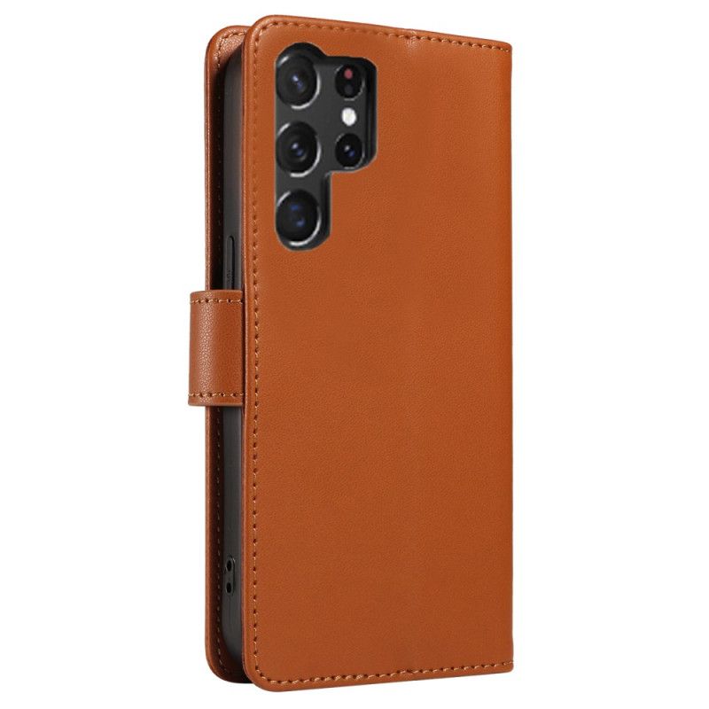 Flip Cover Samsung Galaxy S25 Ultra 5g Rfid Læderpung Med Rem