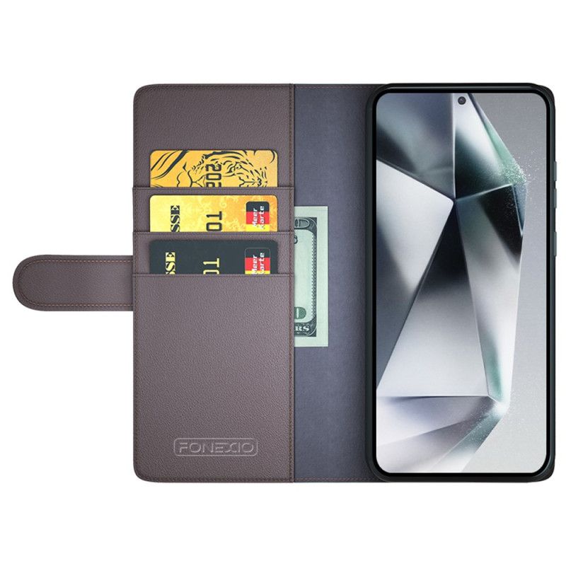 Flip Cover Til Samsung Galaxy S25 Ultra 5g Ægte Læder