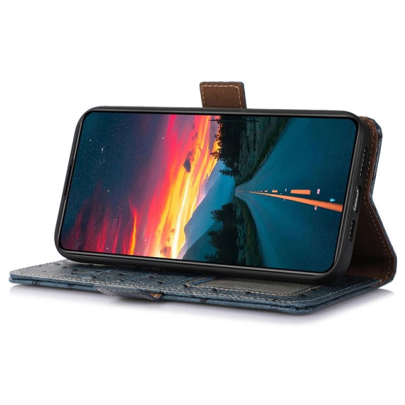 Flip Cover Til Samsung Galaxy S25 Ultra 5g Ægte Læder Med Rfid-blokering