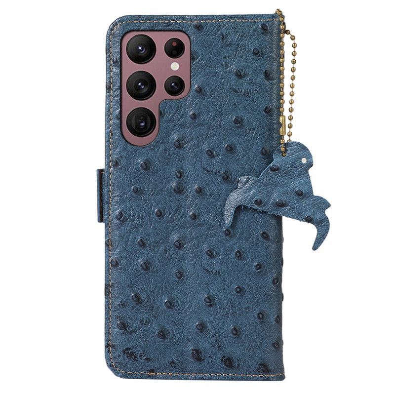 Flip Cover Til Samsung Galaxy S25 Ultra 5g Ægte Læder Med Rfid-blokering