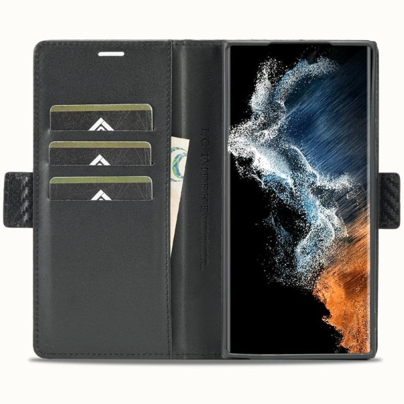 Flip Cover Til Samsung Galaxy S25 Ultra 5g Kulfiber Lc.imeeke