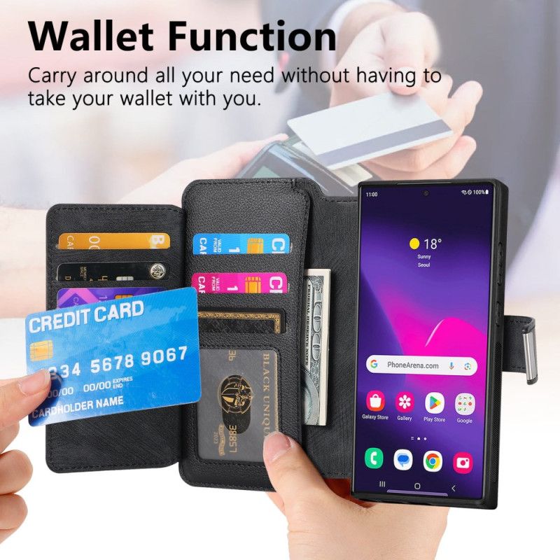 Flip Cover Til Samsung Galaxy S25 Ultra 5g Magnetisk Etui Aftageligt