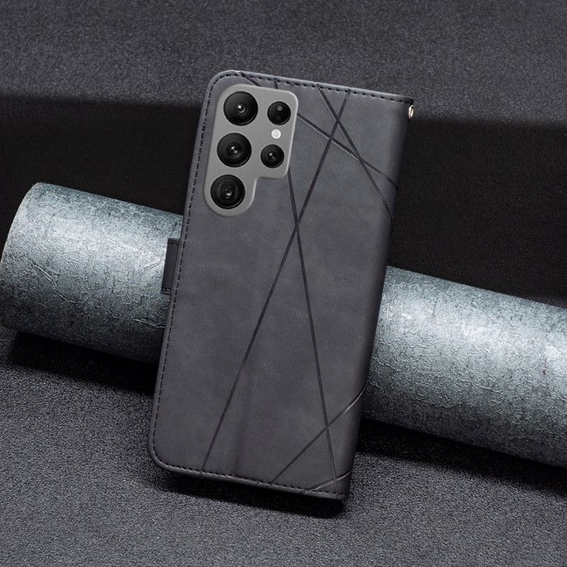 Læder Cover Samsung Galaxy S25 Ultra 5g Telefon Etui Geometri Binfen Color
