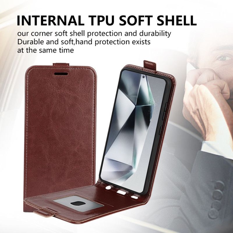 Læder Cover Samsung Galaxy S25 Ultra 5g Telefon Etui Lodret Klap