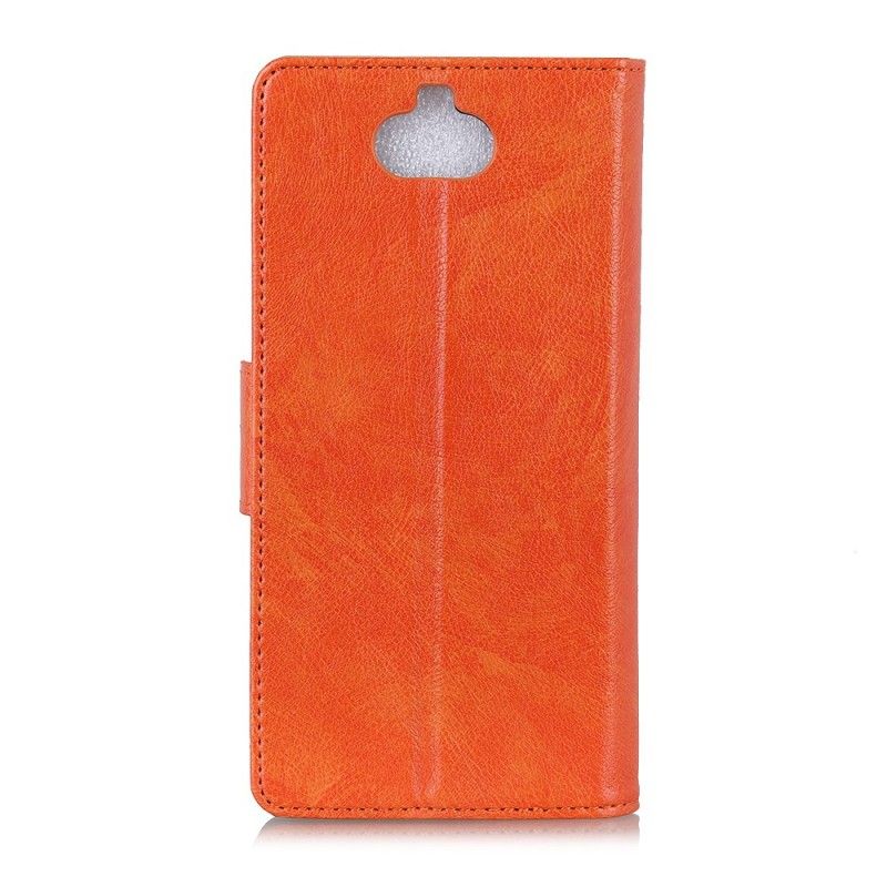 Flip Cover Læder Sony Xperia 10 Skinnende Lædereffekt