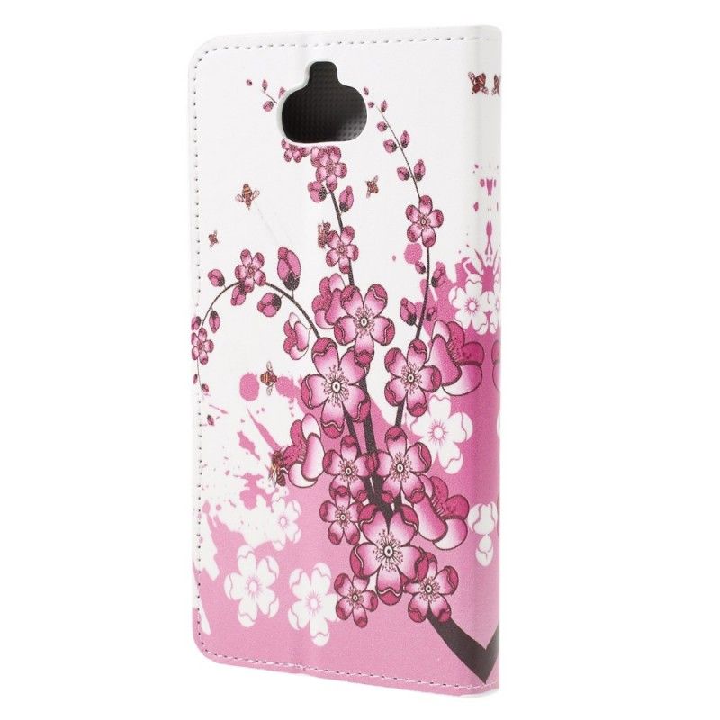 Flip Cover Sony Xperia 10 Lilla Tropiske Blomster