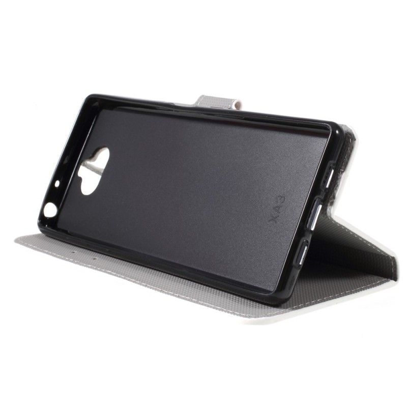 Flip Cover Sony Xperia 10 Lilla Tropiske Blomster