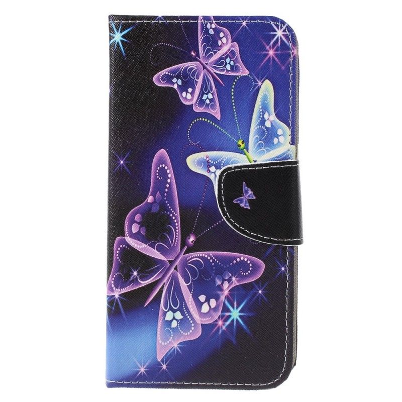 Flip Cover Sony Xperia 10 Lyseblå Sommerfugle