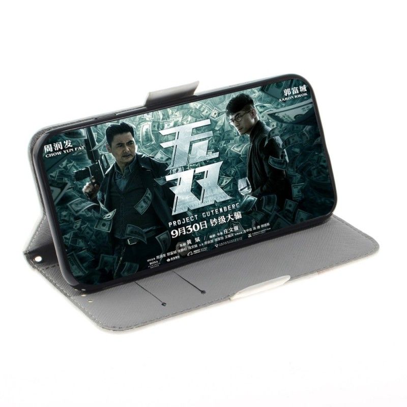Flip Cover Sony Xperia 10 Mobilcover Blomstrende Gren Med Rem