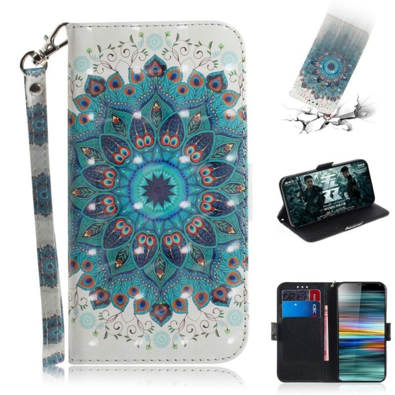 Flip Cover Sony Xperia 10 Mobilcover Mesterlig Mandala Med Rem