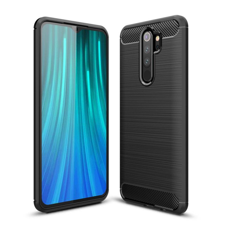 Cover for Xiaomi Redmi Note 8 Pro Sort Børstet Kulfiber