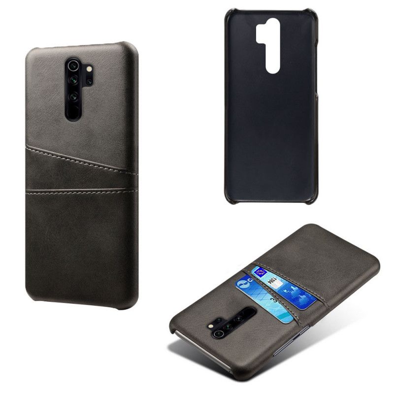 Cover Xiaomi Redmi Note 8 Pro Sort Dobbelt Kortholder