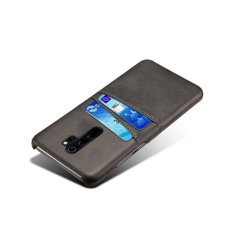 Cover Xiaomi Redmi Note 8 Pro Sort Dobbelt Kortholder