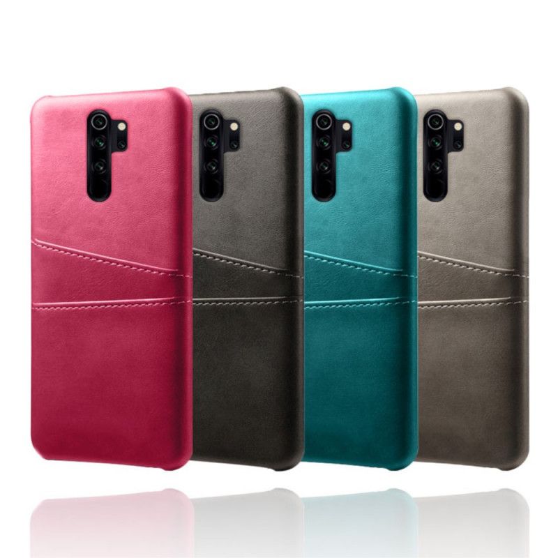 Cover Xiaomi Redmi Note 8 Pro Sort Dobbelt Kortholder