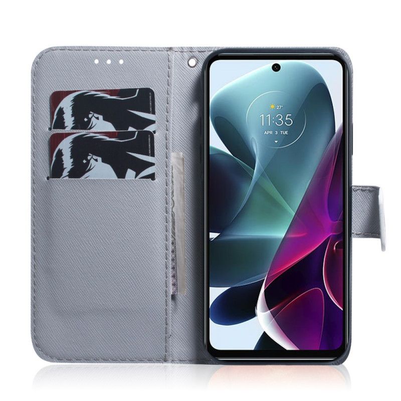 Flip Cover Til Moto G200 5g Drømmende Løve